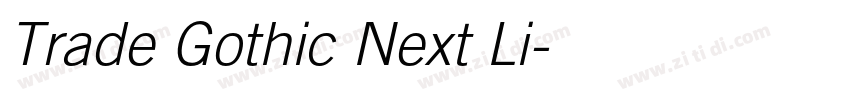 Trade Gothic Next Li字体转换